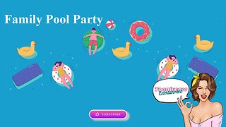 Family Pool Party - Cartoon Pool Party