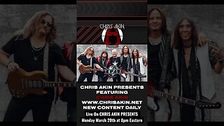 Tesla Joins Chris Akin Presents LIVE on Monday, March 20th! 8-10pm Eastern!