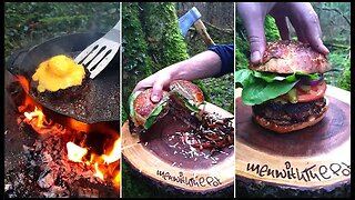 Triple Meat Burger from Irish forest ‼😱🔥🌲