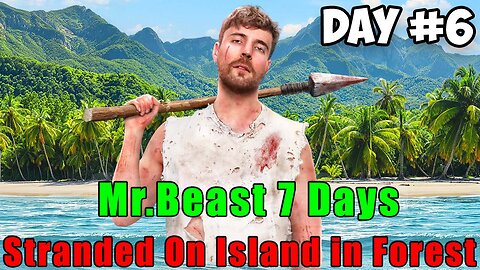 Mr.Beast 7 Days Stranded On An Island in Forest #mr #beast