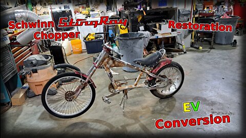 EV Conversion - Schwinn Stingray Restoration - Ebike Build Pt. 1 - Breakdown and Sanding