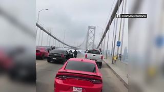 Drivers block traffic on San Francisco Bay Bridge