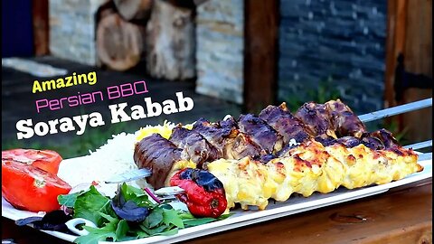 Amazing Soraya Kabab _ Persian BBQ Recipe _ Iran's most Expensive Kebab