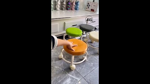 Round Rolling Low Stool-360° Home gadget