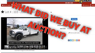 What did the trucks at auction go for? What did we end up buying?