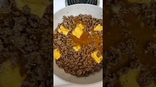 Taco beef with cheese mix