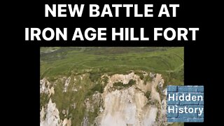Archaeologist and military veterans in battle at Iron Age hill fort