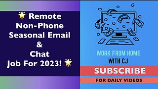 🌟 Remote Non Phone Seasonal Email & Chat Job For 2023!