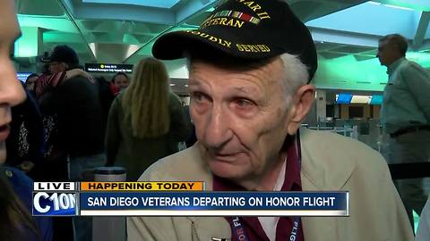 San Diego veterans prepare to leave for Honor Flight