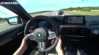 POV 625 HP BMW M5 Competition LAUNCHES and POWERSLIDES. FAST car! [4k]