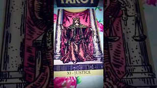 Tarot #Justice Embodies Natural Law True Meaning #commonlaw #karma #riderwaitesmith #tarot #shorts