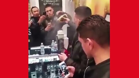 Diaz brothers smoking a ufc glove joint.