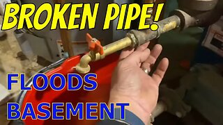 Basement Flood From Hole in Boiler Pipe - How to Shut Off & Stop The Leak