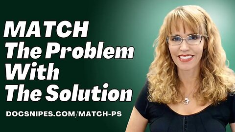 MATCH the Problem to the Solution | Cognitive Behavioral Therapy Tools