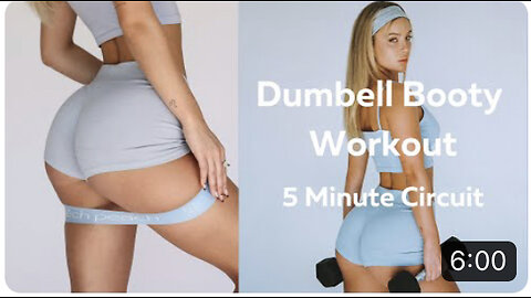 Dumbbells Booty Circuit Workout | 5 Minutes