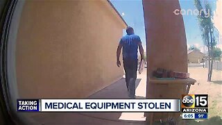 Valley parents outraged after porch pirate steals their son's medical equipment