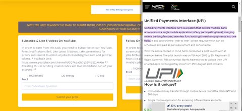 How To Earn Free UPI TOKENS Cryptocurrency MICRO JOBS At BTC Bunch Withdraw Via UPI India
