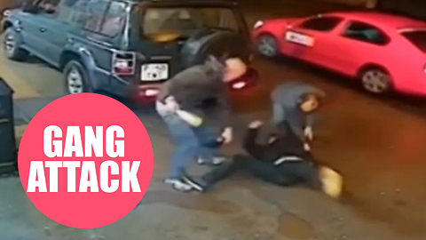 Moment a good Samaritan was viciously attacked and almost left for dead