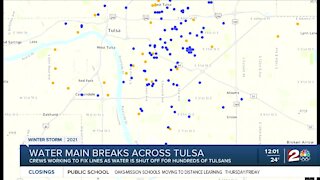 Tulsa dealing with water main breaks