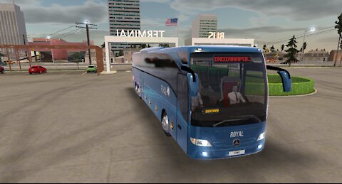 American Bus Simulator Ultimate new bus skin F HD And New Route(GAME)Play--FH