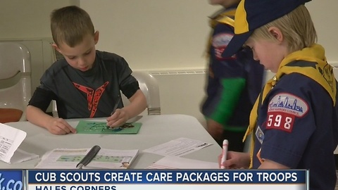 Cub Scouts Create Care Packages