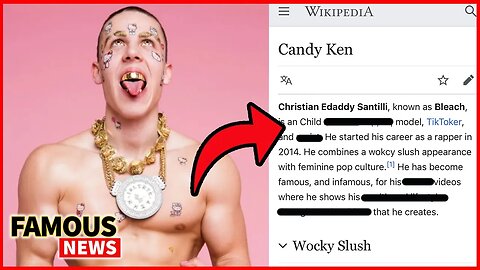 Candy Ken's Wikipedia Gets Hacked Calling Him The R Word | Famous News