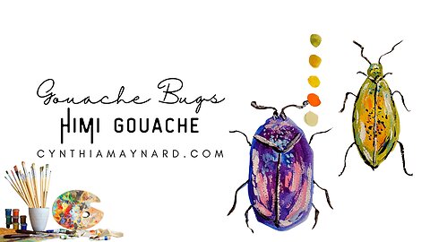 Gouache Beetle Painting