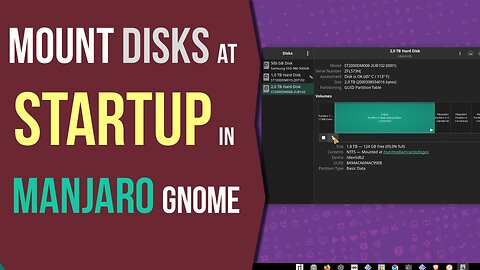 Mount Disks at Startup in Manjaro Gnome