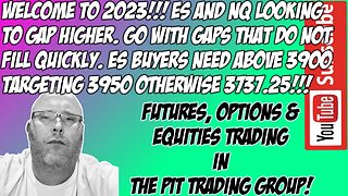 Potential Gap Into 2023 ES NQ Premarket Trade Plan The Pit Futures Trading