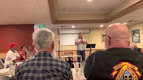 Steve Cady sharing his story at Full Gospel Businessmen’s Fellowship in Kent, Washington. 05/22/2023