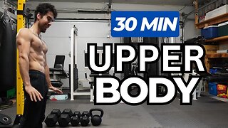 30 Min Complete Upper Body Workout With Kettlebell & Dumbbells | No Jumping
