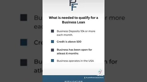 What is needed to qualify for a business loan