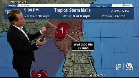 Tropical Storm Idalia hears hurricane strength
