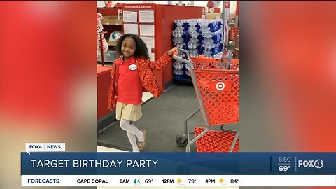 8-year-old girl has Birthday party at Target