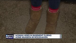 Woman hides in basement during home invasion in Woodhaven
