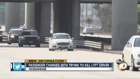 Passenger charged with trying to kill Lyft driver