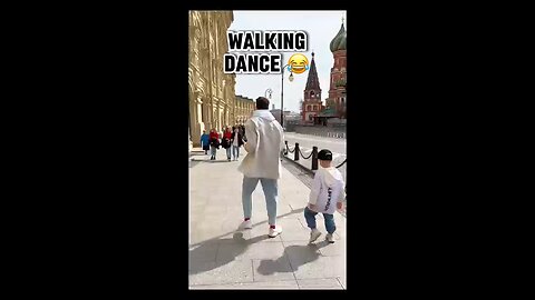 Dad and Son duo's walking dance 🤣