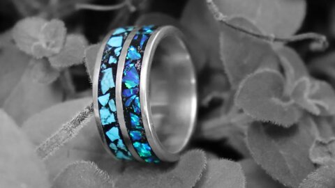 How to make a silver, opal & turquoise inlay ring without a lathe