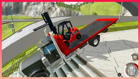 TruckFails | Trucks vs Dangerous Stairs #01 | BeamNG.Drive |TrucksFails