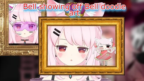 catgirl vtuber Bell Nekonogi showing off a bunch of bell art & just being cute