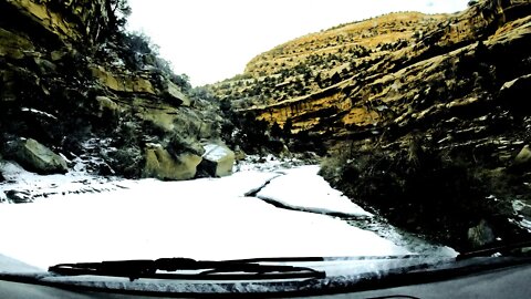 Overlanding a frozen river in a stock Astro Van | UTAH