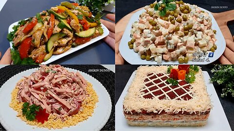 4 VERY DELICIOUS SALADS FOR HOLIDAYS, Delicious holiday salads for the New Year's table 2024