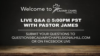 (Originally Aired 10/26/2020) October 26th - Q&A with Pastor James Kaddis