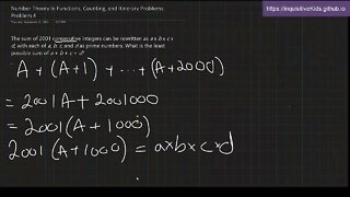 6th Grade Number Theory In Functions Counting and Itinerary Problems: Problem 4