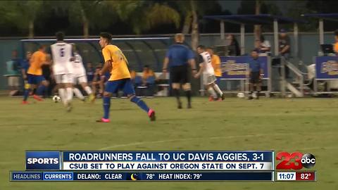 Roadrunners fall to UC Davis, 3-1
