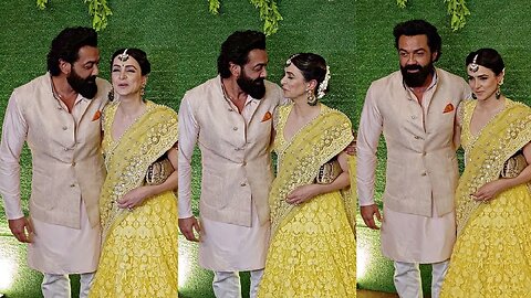 Bobby Deol Can't Take His Eyes Off From Wife Tanya Deol At Sunny Deol Son Karan Deol Sangeet