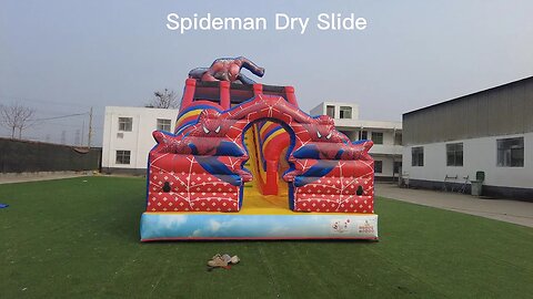 Spideman Dry Slide#factory bounce house#factory slide#bounce #bouncy #castle #inflatable #factory