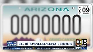 Could removing license plate stickers save the state money?