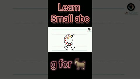 g for goat | learn small abc | short