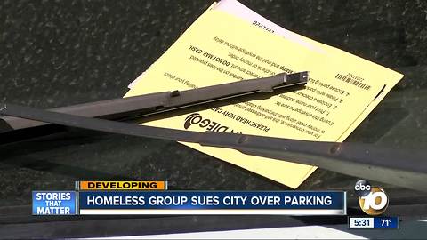 Homeless group sues San Diego over parking